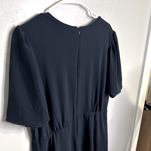 Nordstrom Julia Jordan Flutter Sleeve Midi Dress NAVY SZ 14 - NEW! - Picture 9 of 15